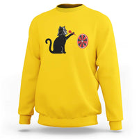 Black Cat Lord Darts Player Sweatshirt Funny Space Scifi Dartist Gift - Wonder Print Shop