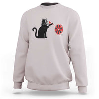 Black Cat Lord Darts Player Sweatshirt Funny Space Scifi Dartist Gift - Wonder Print Shop