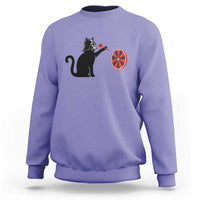 Black Cat Lord Darts Player Sweatshirt Funny Space Scifi Dartist Gift - Wonder Print Shop