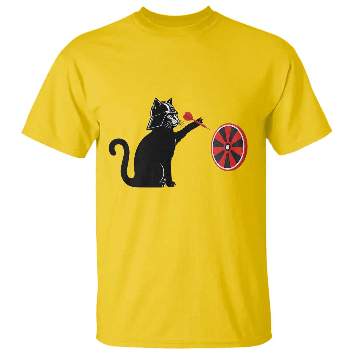 Black Cat Lord Darts Player T Shirt Funny Space Scifi Dartist Gift - Wonder Print Shop