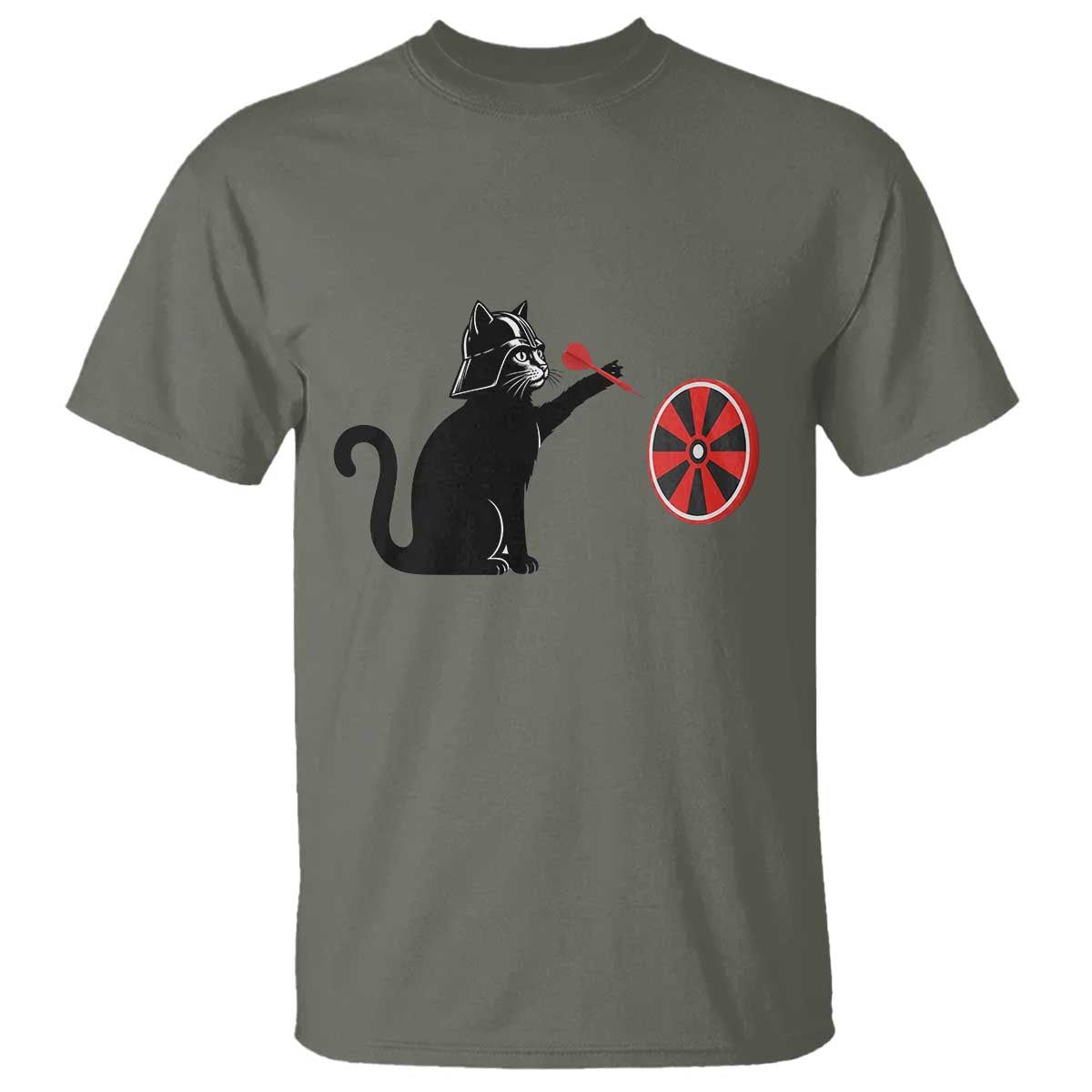 Black Cat Lord Darts Player T Shirt Funny Space Scifi Dartist Gift - Wonder Print Shop