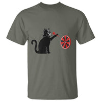 Black Cat Lord Darts Player T Shirt Funny Space Scifi Dartist Gift - Wonder Print Shop