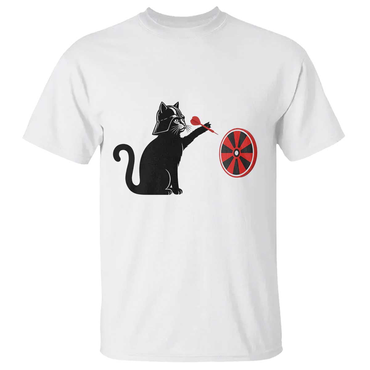 Black Cat Lord Darts Player T Shirt Funny Space Scifi Dartist Gift - Wonder Print Shop