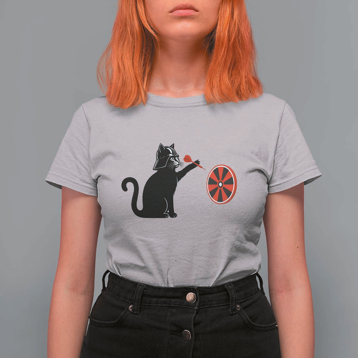 Black Cat Lord Darts Player T Shirt For Women Funny Space Scifi Dartist Gift - Wonder Print Shop