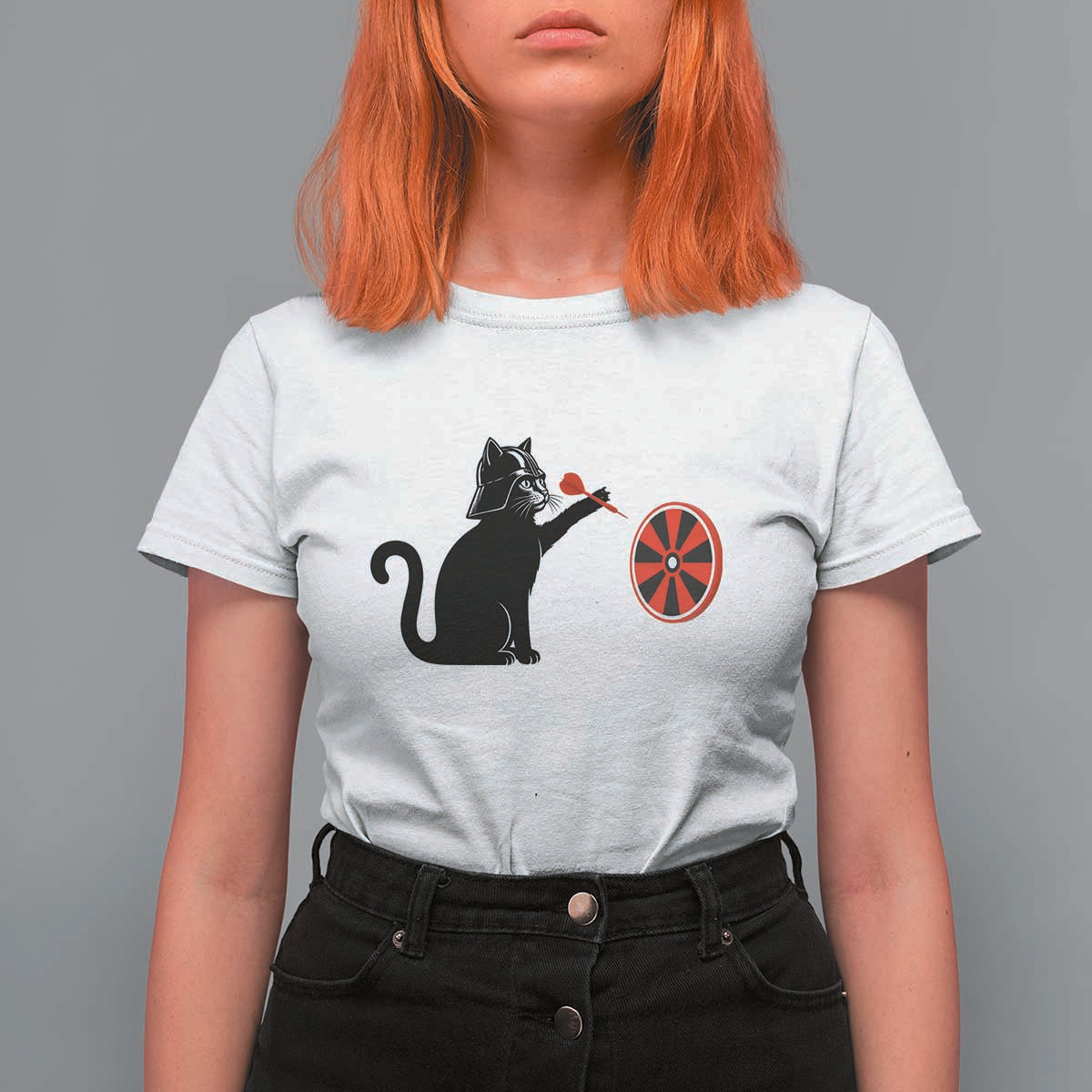 Black Cat Lord Darts Player T Shirt For Women Funny Space Scifi Dartist Gift - Wonder Print Shop