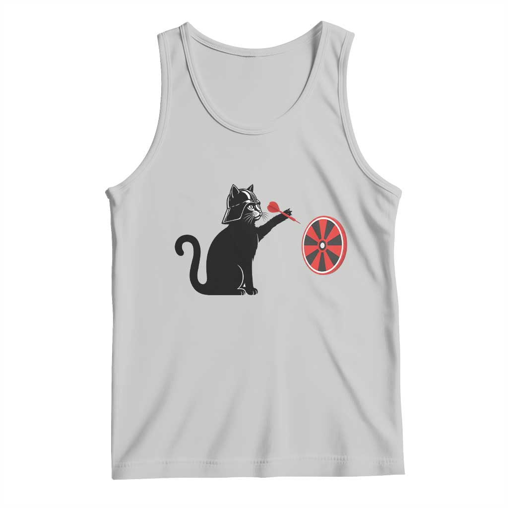 Black Cat Lord Darts Player Tank Top Funny Space Scifi Dartist Gift - Wonder Print Shop