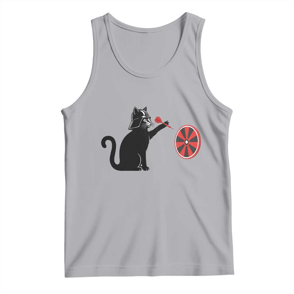 Black Cat Lord Darts Player Tank Top Funny Space Scifi Dartist Gift - Wonder Print Shop