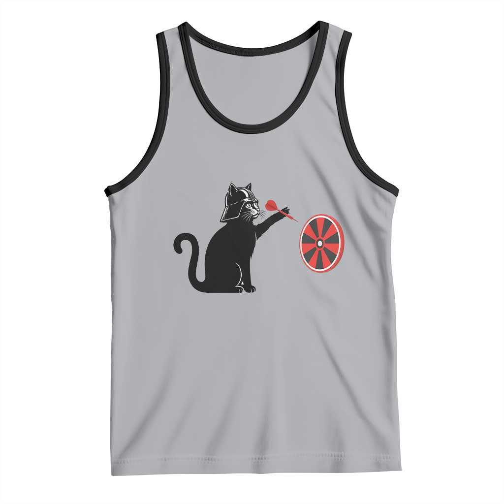 Black Cat Lord Darts Player Tank Top Funny Space Scifi Dartist Gift - Wonder Print Shop
