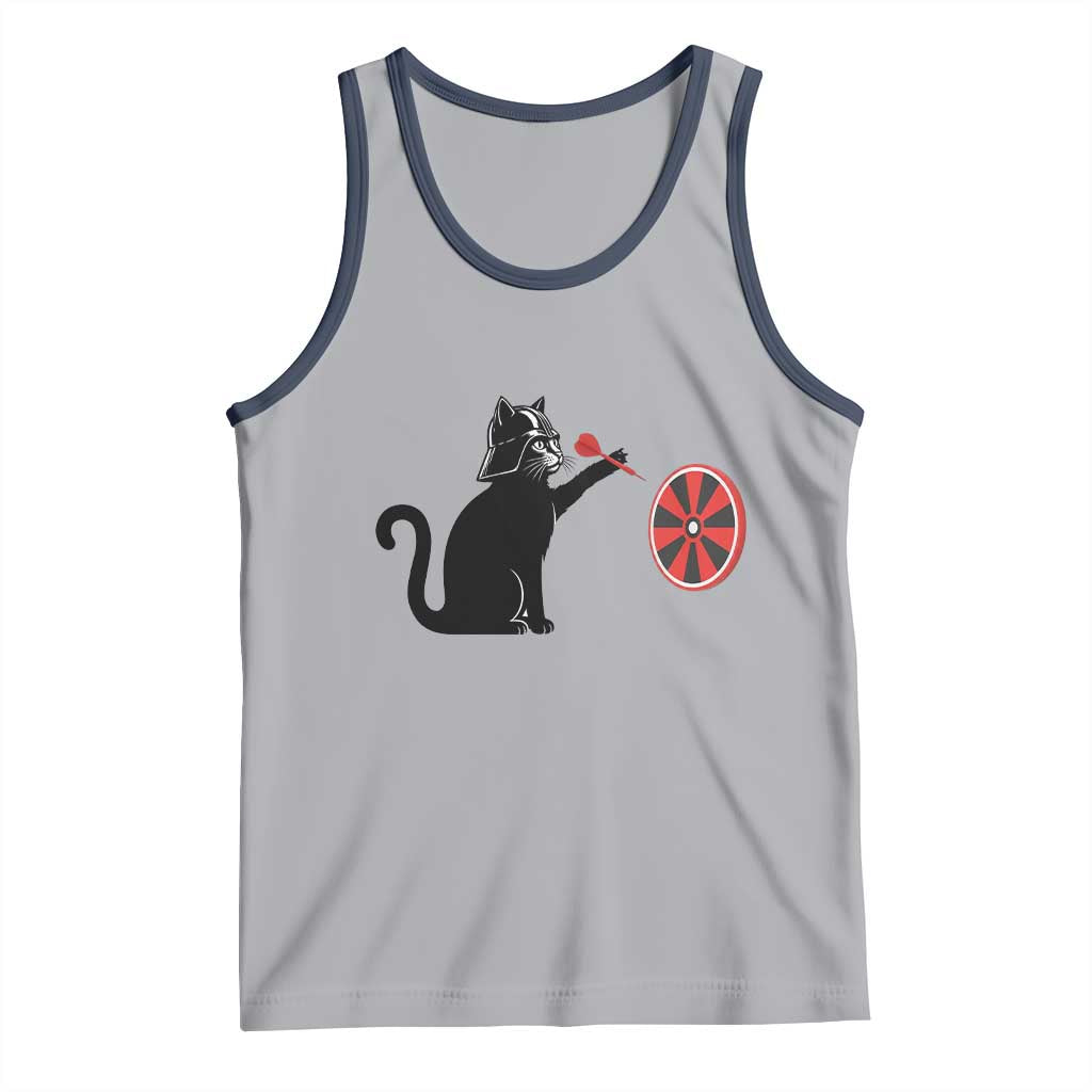 Black Cat Lord Darts Player Tank Top Funny Space Scifi Dartist Gift - Wonder Print Shop