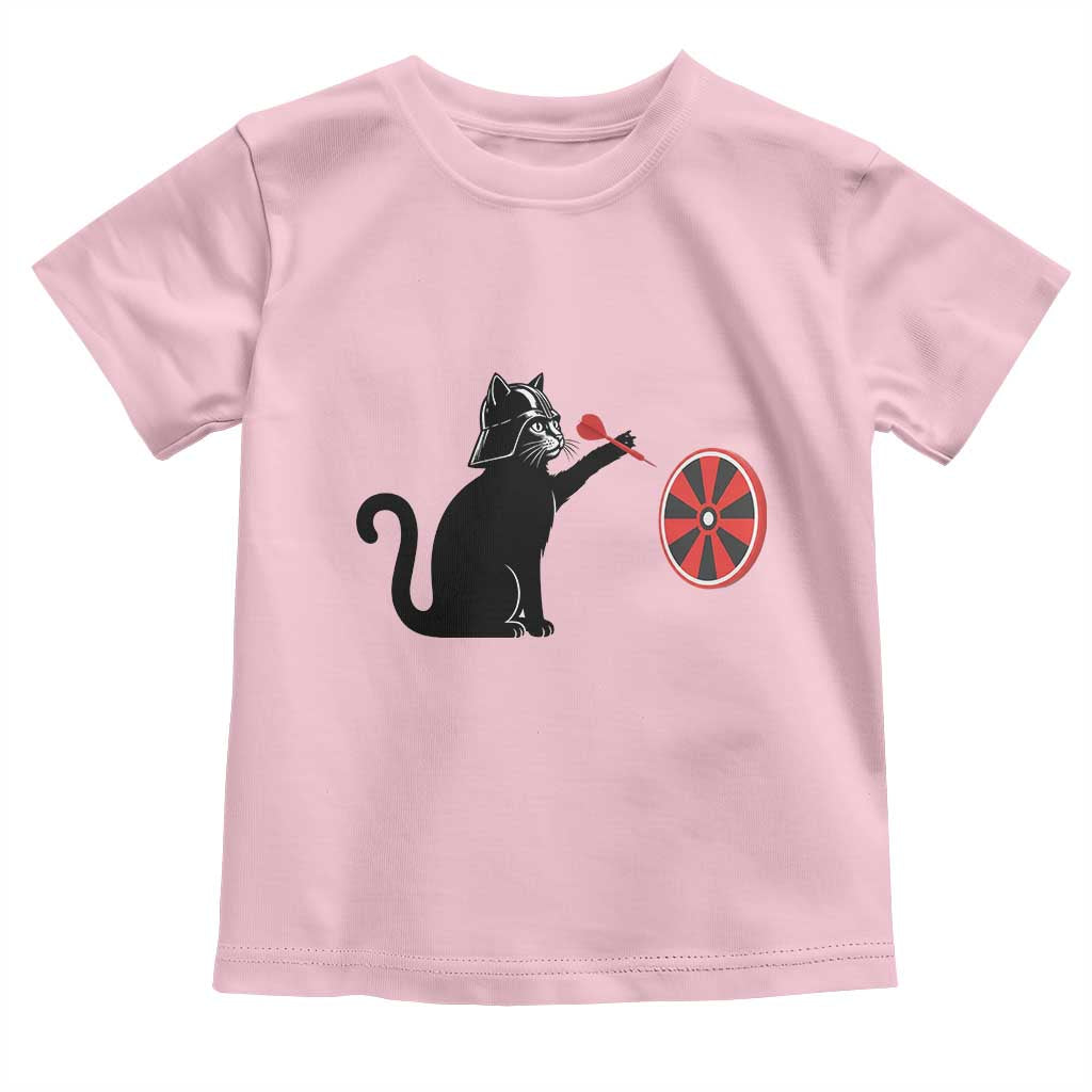 Black Cat Lord Darts Player Toddler T Shirt Funny Space Scifi Dartist Gift - Wonder Print Shop