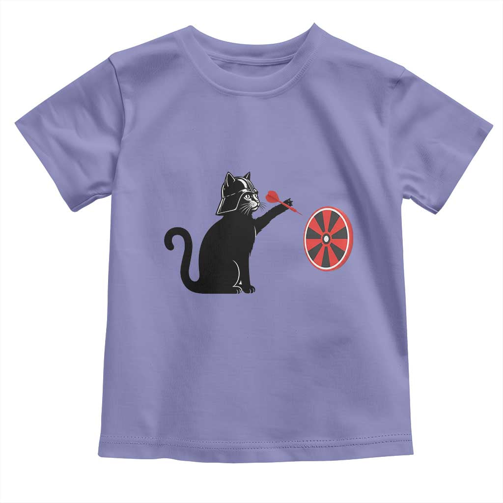 Black Cat Lord Darts Player Toddler T Shirt Funny Space Scifi Dartist Gift - Wonder Print Shop