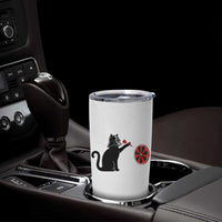 Black Cat Lord Darts Player Tumbler Cup Funny Space Scifi Dartist Gift - Wonder Print Shop