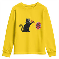 Black Cat Lord Darts Player Youth Sweatshirt Funny Space Scifi Dartist Gift - Wonder Print Shop