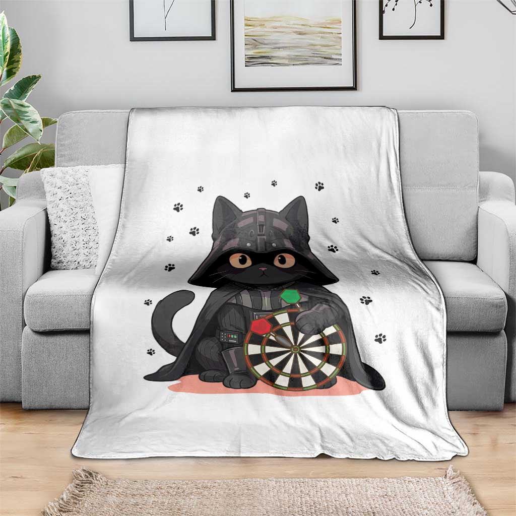 Dark Lord Cat Dartist Gift Throw Blanket Funny Sci Fi Dart Thrower Gift - Wonder Print Shop