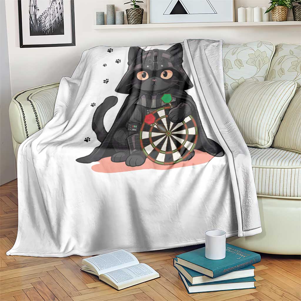 Dark Lord Cat Dartist Gift Throw Blanket Funny Sci Fi Dart Thrower Gift - Wonder Print Shop