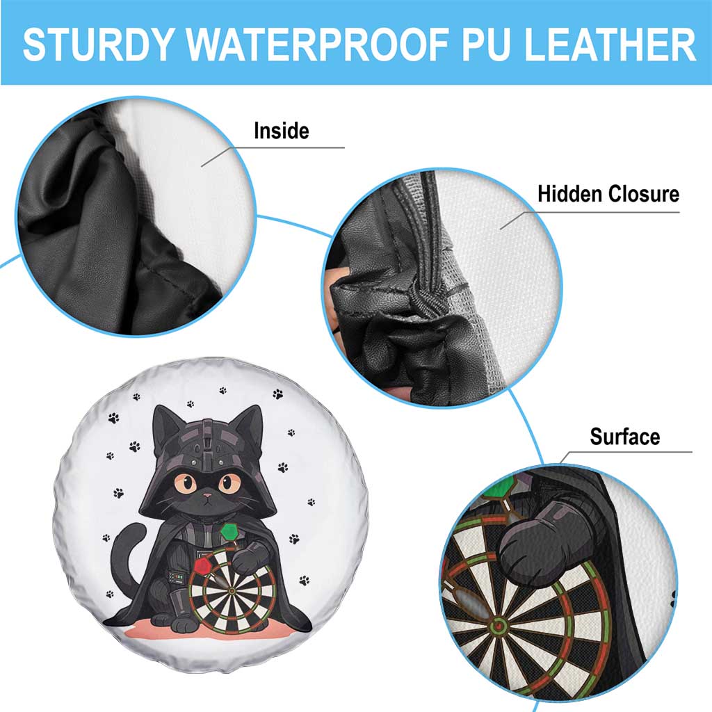 Dark Lord Cat Dartist Gift Spare Tire Cover Funny Sci Fi Dart Thrower Gift - Wonder Print Shop