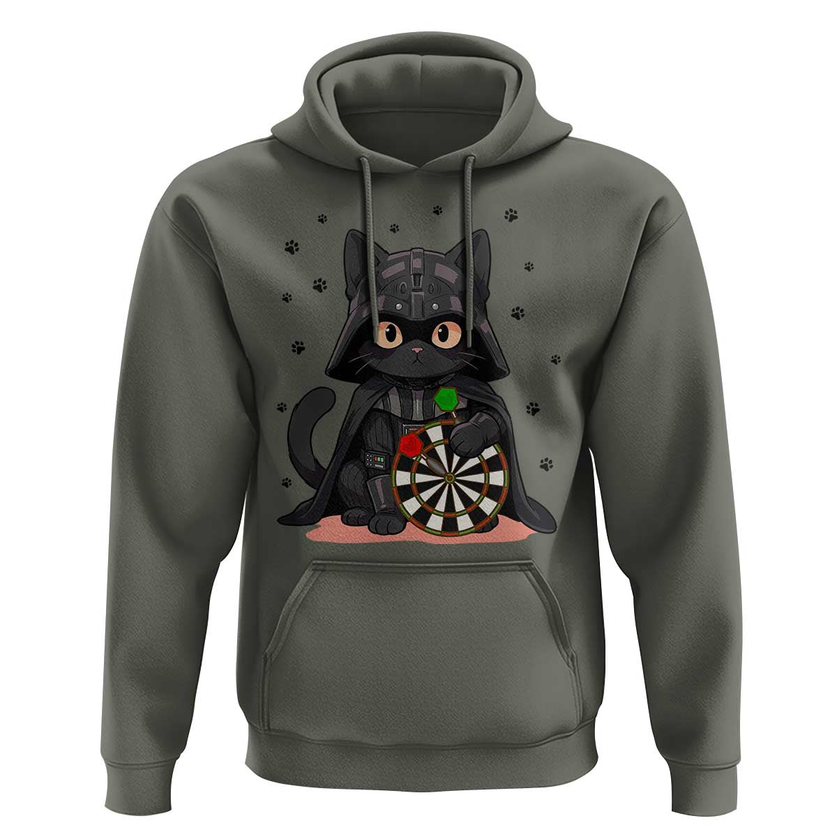 Dark Lord Cat Dartist Gift Hoodie Funny Sci Fi Dart Thrower Gift - Wonder Print Shop