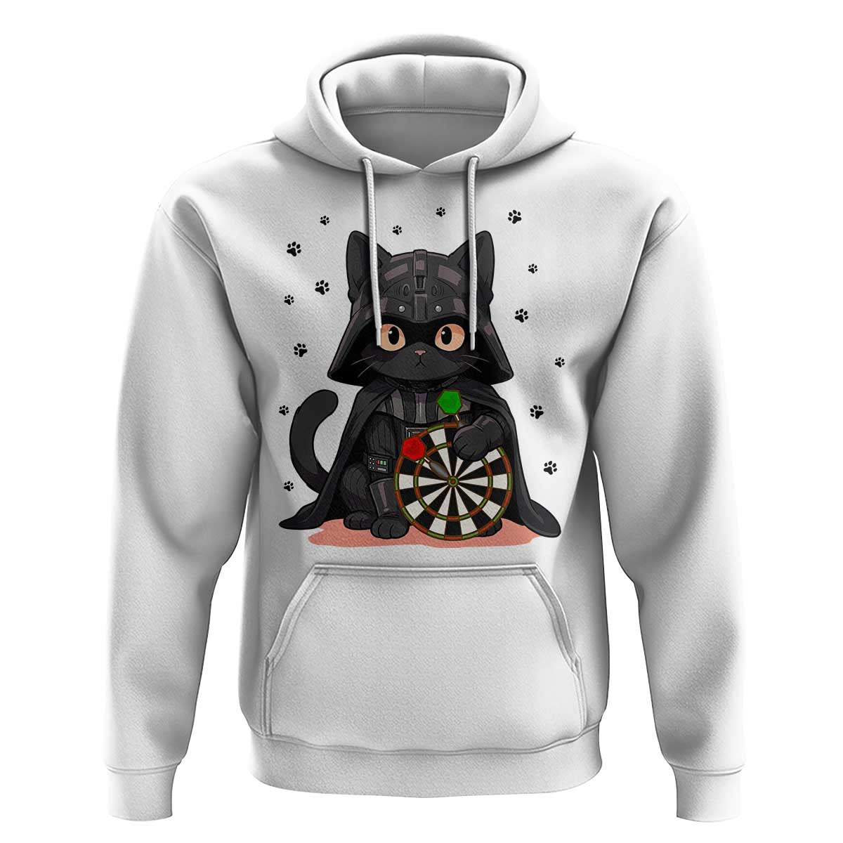 Dark Lord Cat Dartist Gift Hoodie Funny Sci Fi Dart Thrower Gift - Wonder Print Shop