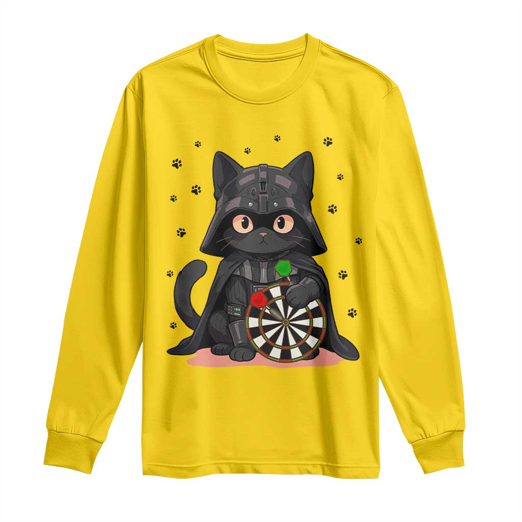 Dark Lord Cat Dartist Gift Long Sleeve Shirt Funny Sci Fi Dart Thrower Gift - Wonder Print Shop