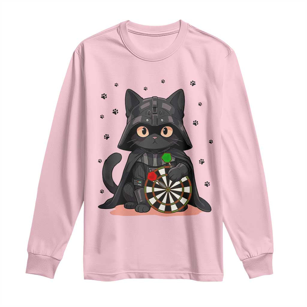 Dark Lord Cat Dartist Gift Long Sleeve Shirt Funny Sci Fi Dart Thrower Gift - Wonder Print Shop