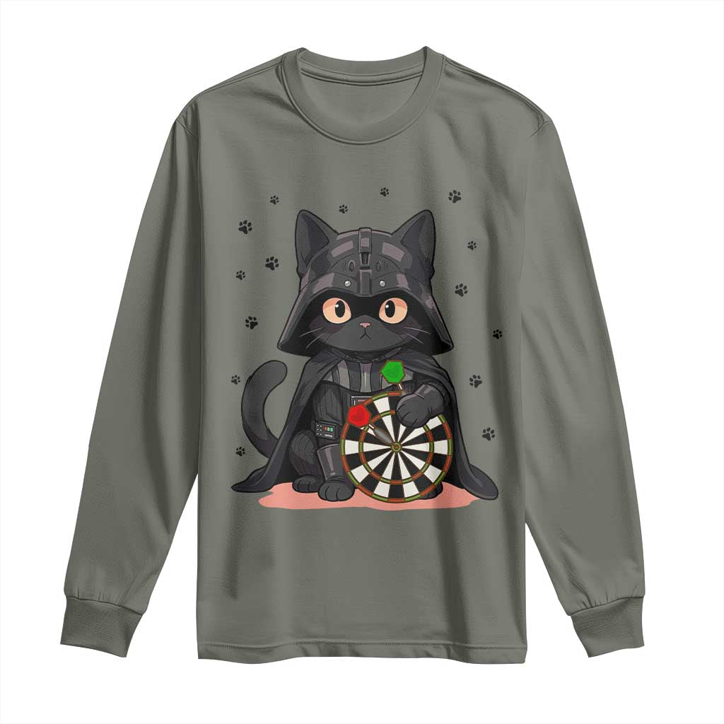 Dark Lord Cat Dartist Gift Long Sleeve Shirt Funny Sci Fi Dart Thrower Gift - Wonder Print Shop