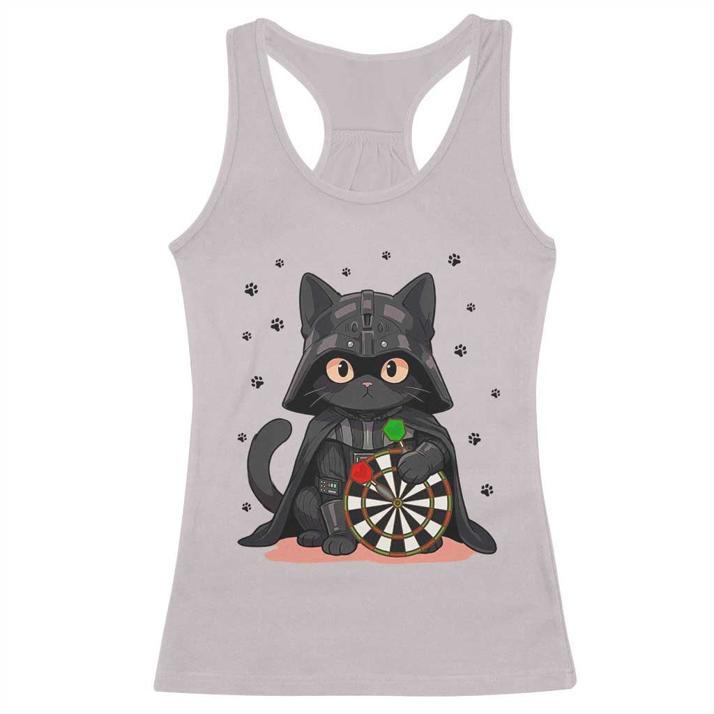 Dark Lord Cat Dartist Gift Racerback Tank Top Funny Sci Fi Dart Thrower Gift - Wonder Print Shop