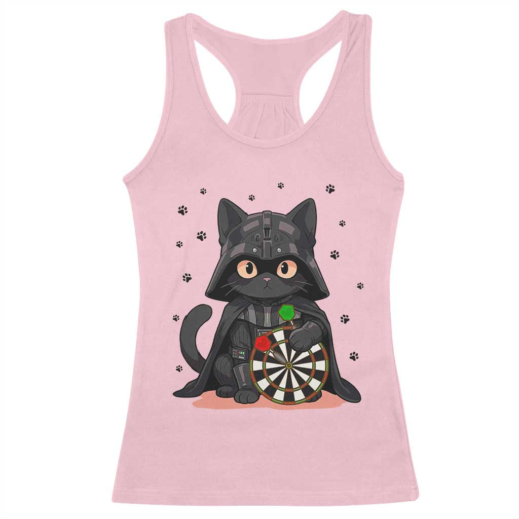 Dark Lord Cat Dartist Gift Racerback Tank Top Funny Sci Fi Dart Thrower Gift - Wonder Print Shop