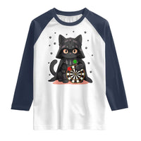 Dark Lord Cat Dartist Gift Raglan Shirt Funny Sci Fi Dart Thrower Gift - Wonder Print Shop