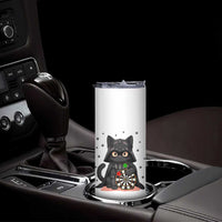 Dark Lord Cat Dartist Gift Skinny Tumbler Funny Sci Fi Dart Thrower Gift - Wonder Print Shop