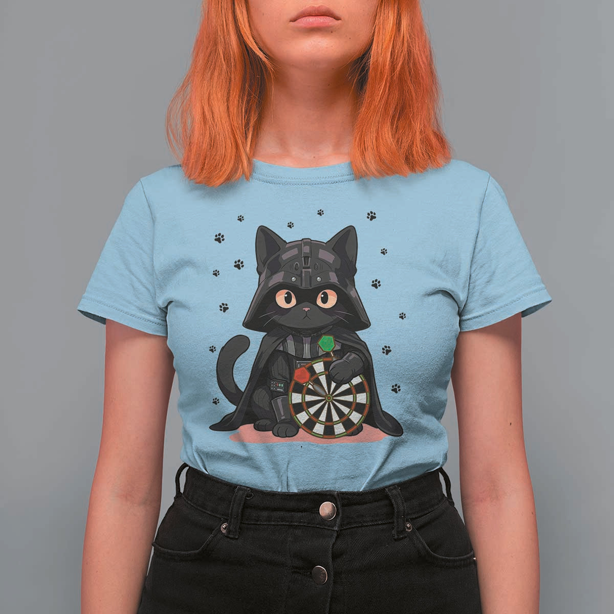 Dark Lord Cat Dartist Gift T Shirt For Women Funny Sci Fi Dart Thrower Gift - Wonder Print Shop