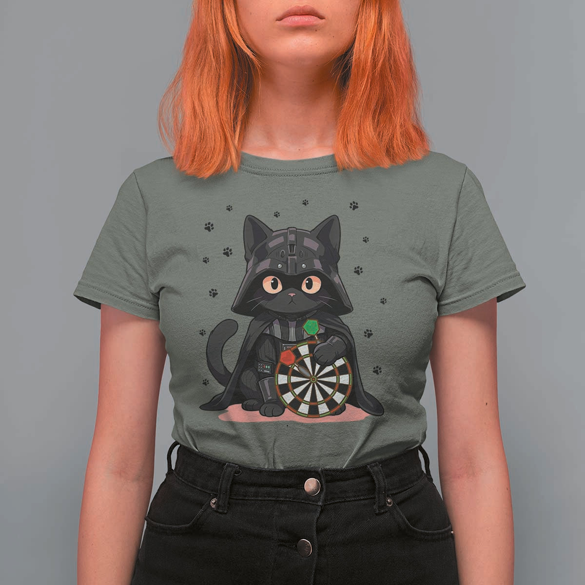 Dark Lord Cat Dartist Gift T Shirt For Women Funny Sci Fi Dart Thrower Gift - Wonder Print Shop