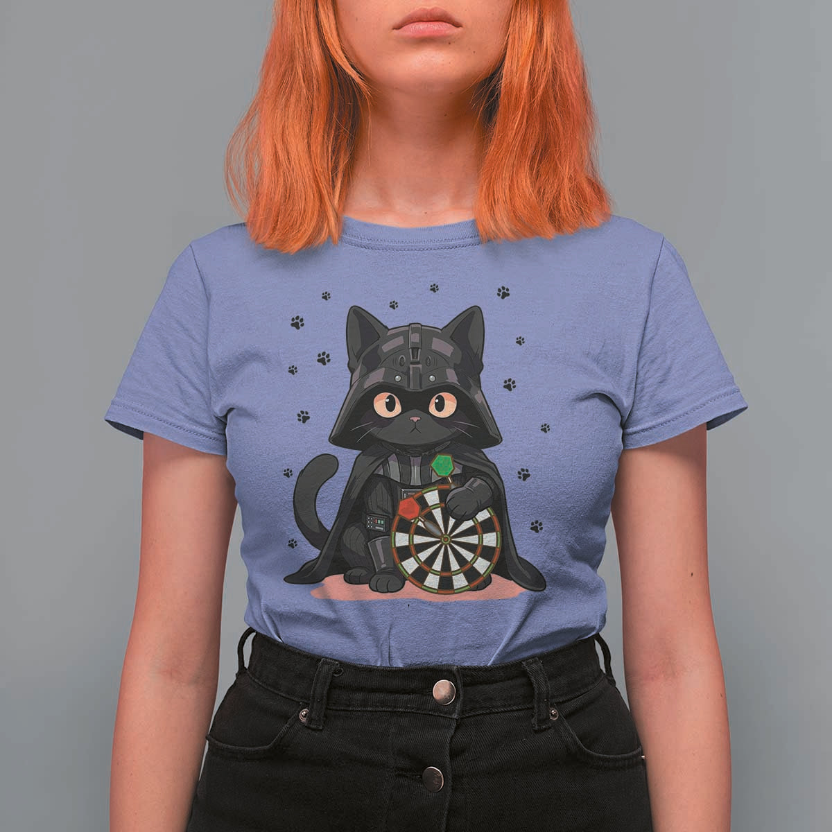 Dark Lord Cat Dartist Gift T Shirt For Women Funny Sci Fi Dart Thrower Gift - Wonder Print Shop