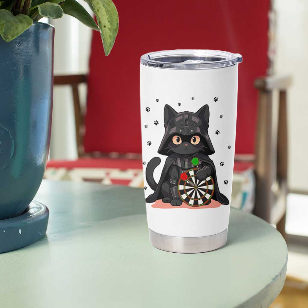 Dark Lord Cat Dartist Gift Tumbler Cup Funny Sci Fi Dart Thrower Gift - Wonder Print Shop