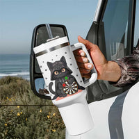 Dark Lord Cat Dartist Gift Tumbler With Handle Funny Sci Fi Dart Thrower Gift - Wonder Print Shop