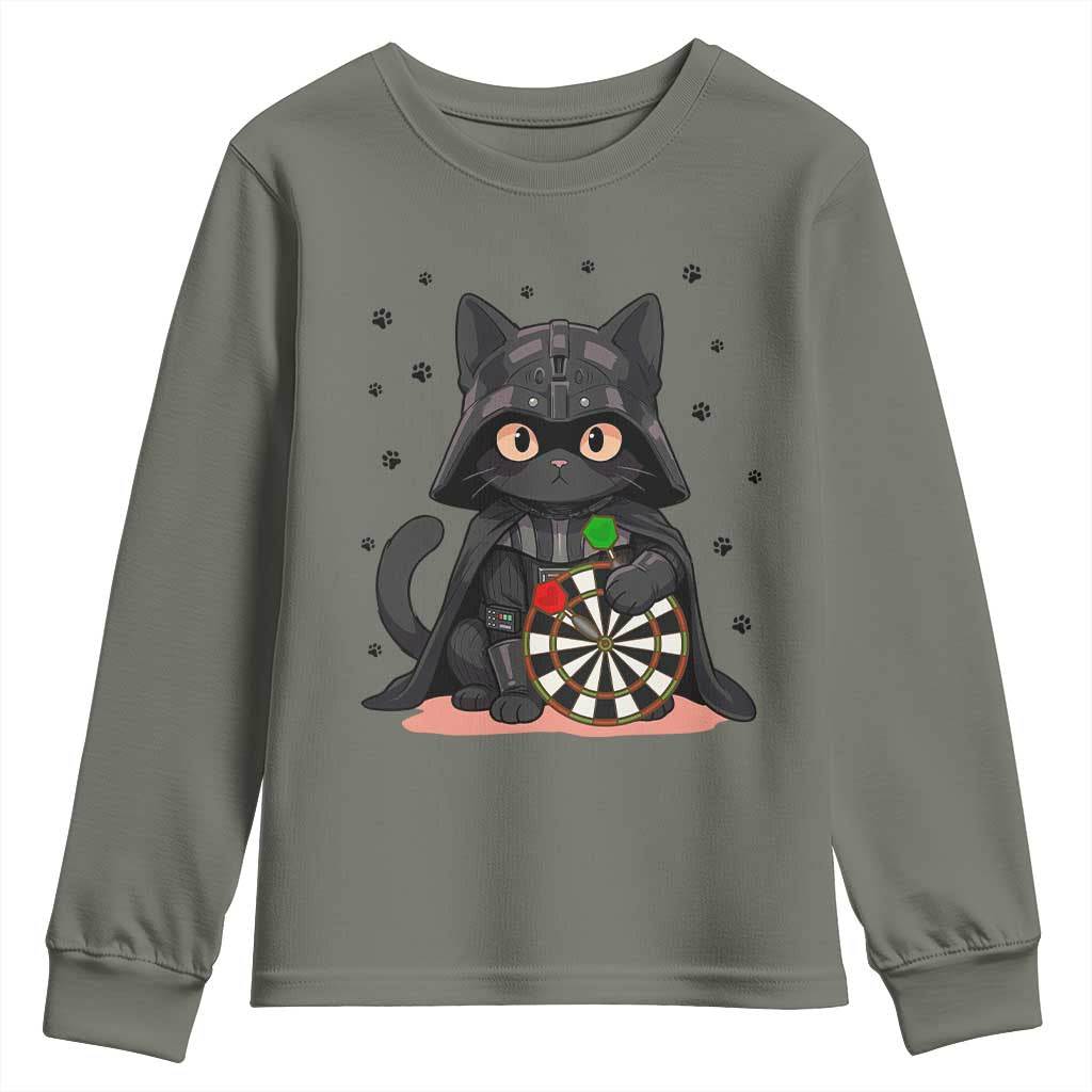Dark Lord Cat Dartist Gift Youth Sweatshirt Funny Sci Fi Dart Thrower Gift - Wonder Print Shop
