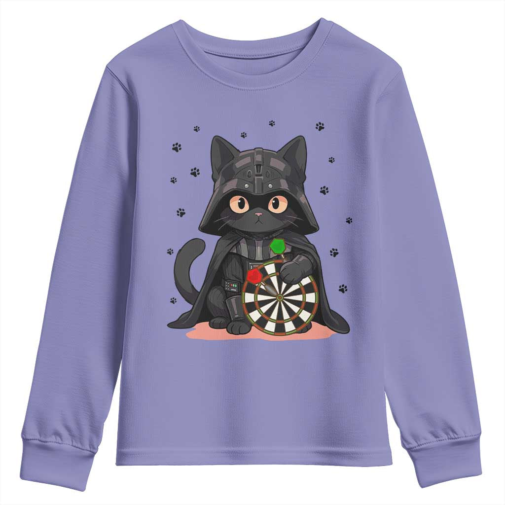 Dark Lord Cat Dartist Gift Youth Sweatshirt Funny Sci Fi Dart Thrower Gift - Wonder Print Shop