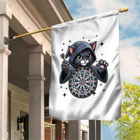 Funny Grim Reaper Cat Dart Player Garden Flag Gothic Dartist Gift - Wonder Print Shop