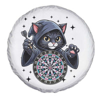 Funny Grim Reaper Cat Dart Player Spare Tire Cover Gothic Dartist Gift - Wonder Print Shop