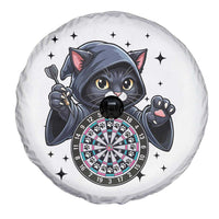 Funny Grim Reaper Cat Dart Player Spare Tire Cover Gothic Dartist Gift - Wonder Print Shop