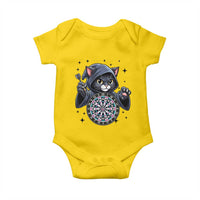 Funny Grim Reaper Cat Dart Player Baby Onesie Gothic Dartist Gift - Wonder Print Shop