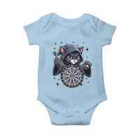Funny Grim Reaper Cat Dart Player Baby Onesie Gothic Dartist Gift - Wonder Print Shop