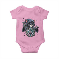 Funny Grim Reaper Cat Dart Player Baby Onesie Gothic Dartist Gift - Wonder Print Shop