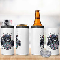 Funny Grim Reaper Cat Dart Player 4 in 1 Can Cooler Tumbler Gothic Dartist Gift - Wonder Print Shop