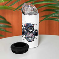 Funny Grim Reaper Cat Dart Player 4 in 1 Can Cooler Tumbler Gothic Dartist Gift - Wonder Print Shop