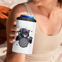 Funny Grim Reaper Cat Dart Player 4 in 1 Can Cooler Tumbler Gothic Dartist Gift - Wonder Print Shop