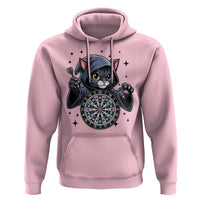 Funny Grim Reaper Cat Dart Player Hoodie Gothic Dartist Gift - Wonder Print Shop