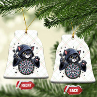 Funny Grim Reaper Cat Dart Player Ceramic Ornament Gothic Dartist Gift - Wonder Print Shop