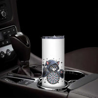 Funny Grim Reaper Cat Dart Player Skinny Tumbler Gothic Dartist Gift - Wonder Print Shop