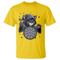 Funny Grim Reaper Cat Dart Player T Shirt Gothic Dartist Gift - Wonder Print Shop