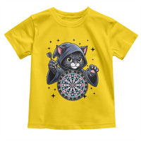 Funny Grim Reaper Cat Dart Player Toddler T Shirt Gothic Dartist Gift - Wonder Print Shop